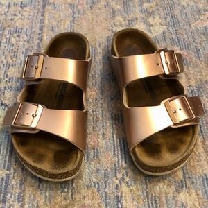Birkenstock Arizona Kids Birko-Flor, Electric Metallic Copper, EU Sz 33, US Sz 2